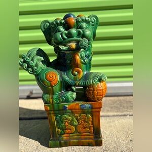 Colorful Ceramic Foo Dog Statue
